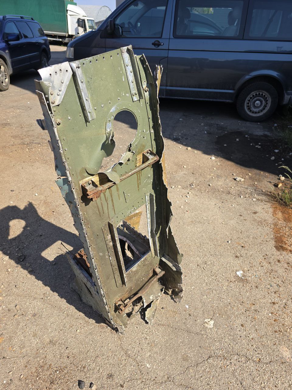 Part of shotdown IL2 125Х48 cm